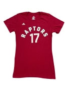 ADIDAS T-SHIRT TORONTO RAPTORS VALANCIUNAS #17 LOGO ΚΟΚΚΙΝΟ ΓΥΝΑΙΚΕΙΟ XS