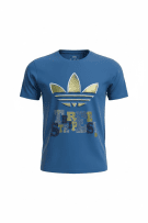 ADIDAS T-SHIRT VINTAGE CON LOGO TREFOIL BLU DA UOMO S