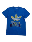 ADIDAS T-SHIRT VINTAGE CON LOGO TREFOIL BLU DA UOMO S