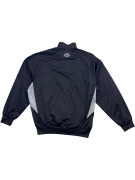 Adidas giacca sportiva nera con righe zip-up unisex M