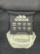 Adidas giacca sportiva nera con righe zip-up unisex M