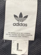 ADIDAS TRACK JACKET SPORTSWEAR BLACK WHITE MENS PRE OWNED L