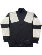 ADIDAS TRACK JACKET SPORTSWEAR BLACK WHITE MENS PRE OWNED L