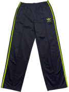 ADIDAS TRACK PANTS SPORTSWEAR BLACK MENS PRE OWNED S