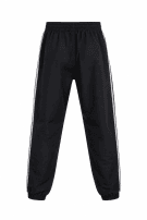 ADIDAS TRACK PANTS SPORTY BLACK MEN PRE OWNED S