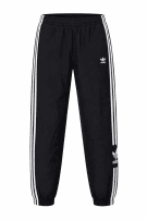 ADIDAS TRACK PANTS SPORTY BLACK MEN PRE OWNED S