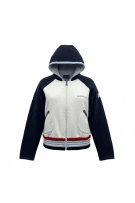 ADIDAS Felpa con cappuccio vintage con logo blu bianco da uomo S