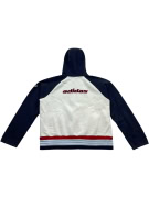 ADIDAS Felpa con cappuccio vintage con logo blu bianco da uomo S