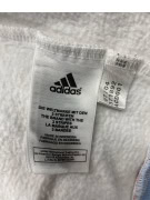 ADIDAS Felpa con cappuccio vintage con logo blu bianco da uomo S