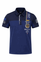 AERONAUTICA MILITARE POLO SHIRT GRAPHIC NAVY MEN PRE OWNED S/M