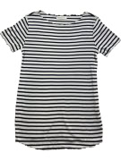 Aeropostale Ριγέ T-Shirt Λευκό-Μπλε Γυναικείο L