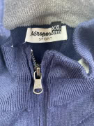 AEROPOSTALE SPORT MAGLIA IN MAGLIA CON ZIP BLU DA UOMO XXL