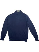 AEROPOSTALE SPORT MAGLIA IN MAGLIA CON ZIP BLU DA UOMO XXL