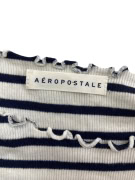 Aeropostale Striped T-Shirt Casual White-Blue Women’s M
