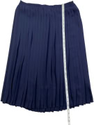 ALBA FORNARI SKIRT PLEATED VINTAGE LOGO BLUE WOMEN L