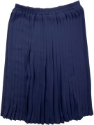 ALBA FORNARI SKIRT PLEATED VINTAGE LOGO BLUE WOMEN L
