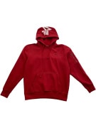 ALPHA INDUSTRIES FELPA CON CAPPUCCIO BIG LOGO STAMPA POSTERIORE ROSSO UNISEX S