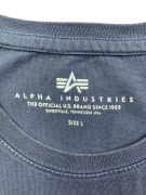 ALPHA INDUSTRIES T-SHIRT LOGO VINTAGE BLU SCURO UOMO L