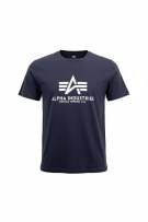 ALPHA INDUSTRIES T-SHIRT LOGO VINTAGE BLU SCURO UOMO L