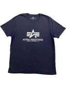 ALPHA INDUSTRIES T-SHIRT LOGO VINTAGE BLU SCURO UOMO L