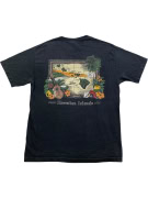 ALSTYLE HAWAII ISLANDS BACK PRINT T-SHIRT ΜΑΥΡΟ UNISEX L