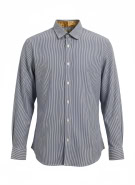 ALVIERO MARTINI 1A CLASSE CAMICIA STILE VINTAGE A RIGHE BLU/BIANCO DA UOMO S