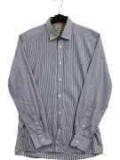 ALVIERO MARTINI 1A CLASSE CAMICIA STILE VINTAGE A RIGHE BLU/BIANCO DA UOMO S