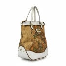 ALVIERO MARTINI 1A CLASSE TOTE BAG CLASSIC MAP PRINT BROWN WOMEN PRE OWNED