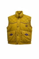 QUILTED PUFFER VEST MUSTARD YELLOW UNISEX L