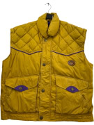 QUILTED PUFFER VEST MUSTARD YELLOW UNISEX L