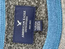 AMERICAN EAGLE OUTERWEAR SWEATSHIRT GRAPHIC GREY BLUE MEN PRE OWNED S