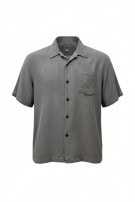 BRAINWASHED CAMICIA HAWAIIAN MINIMAL GRIGIO UOMO PRE OWNED L