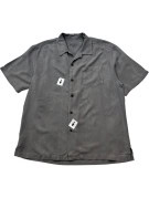 BRAINWASHED CAMICIA HAWAIIAN MINIMAL GRIGIO UOMO PRE OWNED L