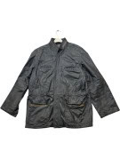SENZA BRAND GIACCA IN PELLE CLASSIC UTILITY CHARCOAL UOMO PRE OWNED L