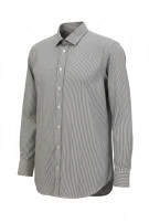 ARMANI COLLEZIONI CAMICIA CLASSICA RIGATA NERO BIANCO UOMO PRE OWNED L