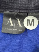 ARMANI EXCHANGE KNIT POLO SHIRT MINIMAL BLUE MENS PRE OWNED M