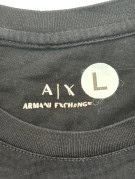 ARMANI EXCHANGE T SHIRT MINIMAL ΜΑΥΡΟ ΑΝΤΡΙΚΟ PRE OWNED L