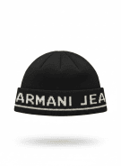 ARMANI JEANS BEANIE GRIGIO NERO UNISEX PRE OWNED