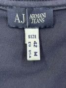 ARMANI JEANS GRAPHIC TEE NAVY WOMEN PRE OWNED M