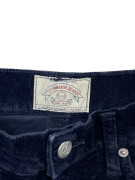 Armani Jeans Pantaloni in velluto a coste con logo vintage blu da donna S