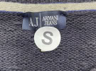 ARMANI JEANS Pullover lavorato a maglia con logo vintage nero da uomo S