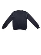 ARMANI JEANS Pullover lavorato a maglia con logo vintage nero da uomo S
