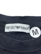 ARMANI JEANS GRAPHIC T SHIRT NAVY MENS PRE OWNED M