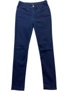ARMANI JEANS DENIM PANTS MINIMAL NAVY WOMENS PRE OWNED XS