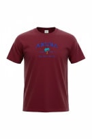 ARUBA T-Shirt Embroidered Logo Μπορντό Unisex L