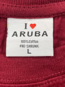 ARUBA T-Shirt Embroidered Logo Μπορντό Unisex L