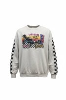 ASCOT AND HART ΦΟΥΤΕΡ CREWNECK RACING GRAPHIC ΑΝΟΙΧΤΟ ΓΚΡΙ UNISEX PRE OWNED S