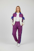 ASICS Tuta vintage set con logo viola/bianco unisex L