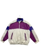 ASICS Tuta vintage set con logo viola/bianco unisex L