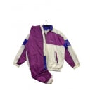 ASICS Tuta vintage set con logo viola/bianco unisex L